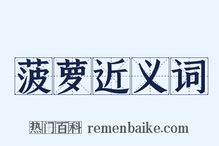 菠萝近义词是什么意思的图片